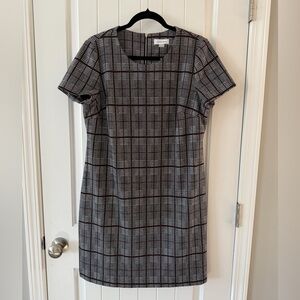 Calvin Klein Gray Plaid Dress